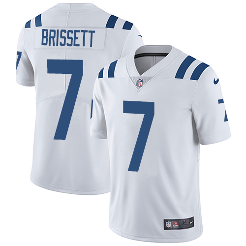 Men's Indianapolis Colts #7 Jacoby Brissett White Vapor Untouchable Limited Stitched NFL Jersey